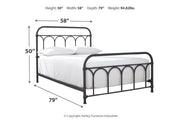 Nashburg Black Full Metal Bed - DMV FurnitureFull Bed