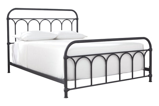 Nashburg Black Queen Metal Bed - DMV FurnitureQueen Bed