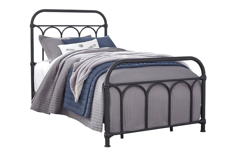 Nashburg Black Twin Metal Bed - DMV FurnitureTwin Bed