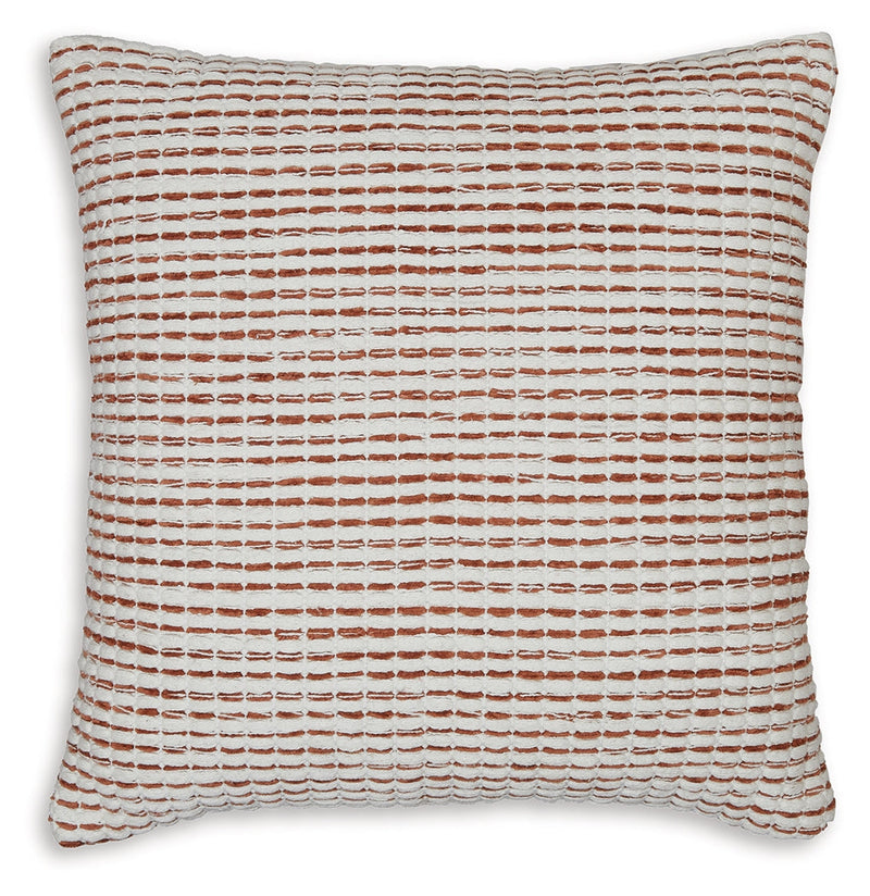 Nashlin White/Rust Pillow - A1001038P