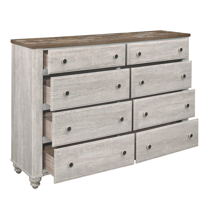 Nashville Antique White/Brown Panel Bedroom Set - DMV FurnitureBedroom Set