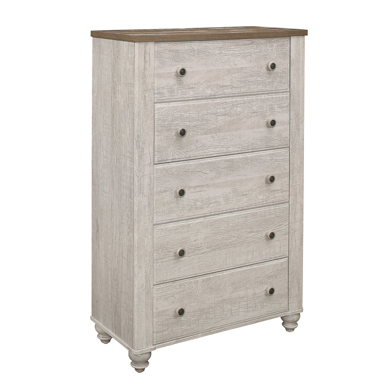 Nashville Antique White/Brown Panel Bedroom Set - DMV FurnitureBedroom Set