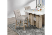 D04 Natural Bar Table + D8685 Beige/Nat Bar Stool - D04BT-NAT+D8685BS-BEIGE/NAT