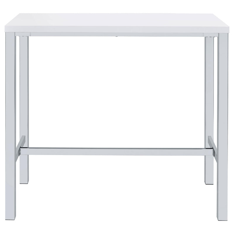 Natividad 5-piece Pub Height Bar Table Set White High Gloss - 182525