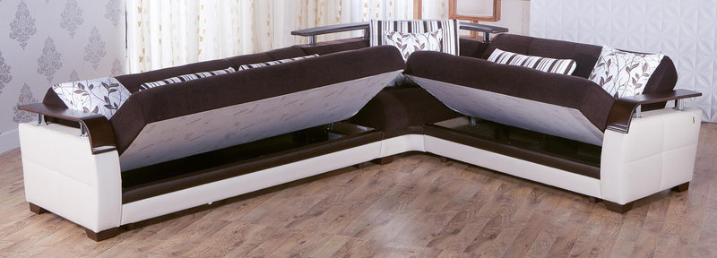 Natural Sectional (Colins Brown) 4 Pieces - DMV FurnitureSleeper Sectional