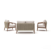 Nature Lane Brown/White Outdoor Sofa/Chairs/Table (Set of 4) - PCP355-081