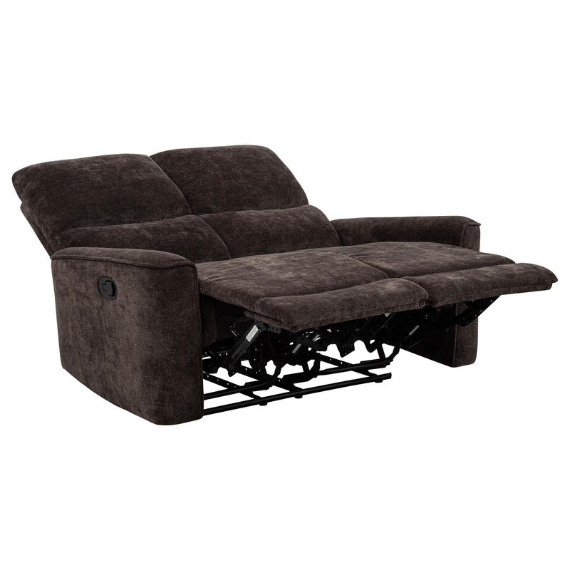 Navarro 3-piece Upholstered Reclining Sofa Set Dark Brown - 609571-S3