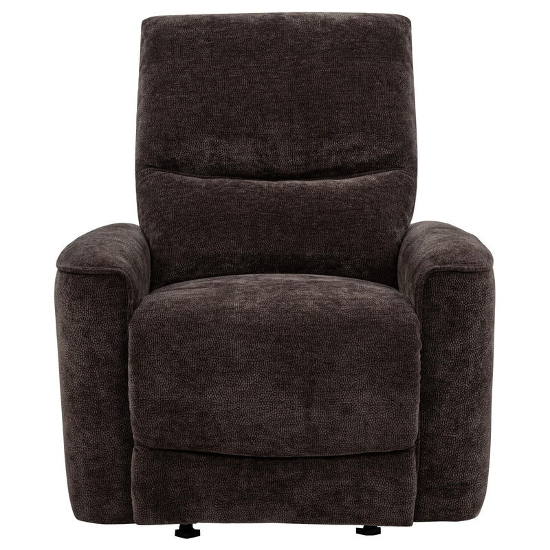 Navarro Chenille Upholstered Glider Recliner Dark Brown - 609573