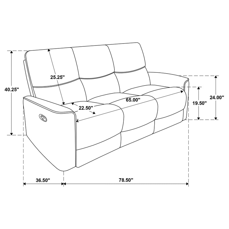 Navarro Chenille Upholstered Reclining Sofa Burnt Orange - 609574