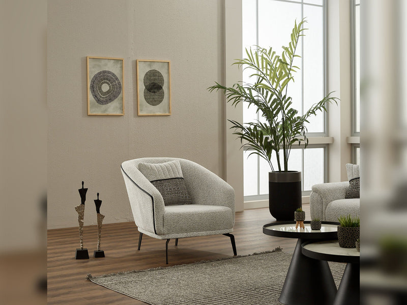 Nebella 3-pieces (Sofa & Loveseat & Chair) Livingroom in Brown - Cream - 200-SIM-CALVE03-CALVE10-321