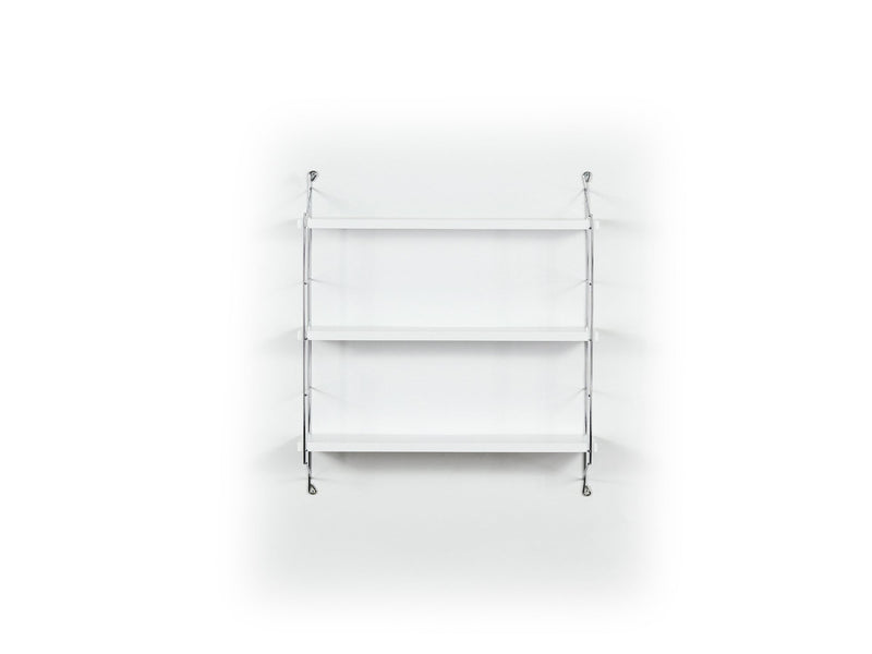 Neelix Triple Shelf in Walnut-Yellow - 760-NEE-MT191102