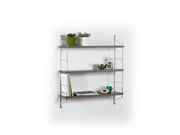 Neelix Triple Shelf in Walnut-Yellow - 760-NEE-MT191102
