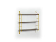 Neelix Triple Shelf in Walnut-Yellow - 760-NEE-MT191102