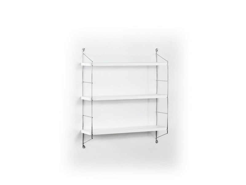 Neelix Triple Shelf in Walnut-Yellow - 760-NEE-MT191102