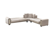 Nefes Sectional Sofa in Cream - 200-SER-NEF-VELVET938-S