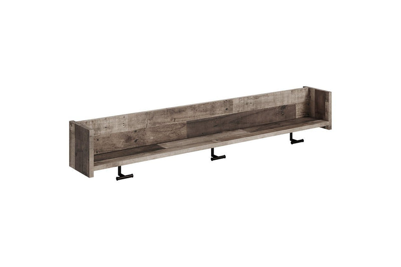 Neilsville Multi Gray Wall Mounted Coat Rack with Shelf - DMV FurnitureOther Products