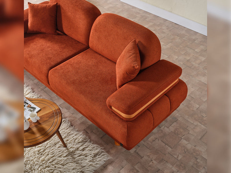 Neo Mustang 4-pieces (2 Sofa & 2 Chair) Livingroom in Cream - Anthracite - 200-ELIF-NEOM-A183-3311