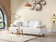 Neo Mustang 4-pieces (2 Sofa & 2 Chair) Livingroom in Cream - Anthracite - 200-ELIF-NEOM-A183-3311