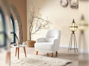 Neo Mustang 4-pieces (2 Sofa & 2 Chair) Livingroom in Cream - Anthracite - 200-ELIF-NEOM-A183-3311