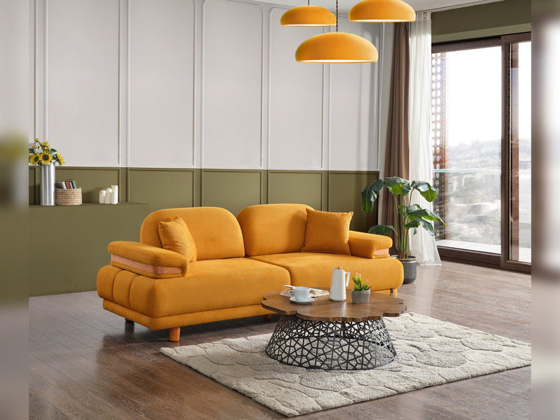 Neo Mustang 4-pieces (2 Sofa & 2 Chair) Livingroom in Cream - Anthracite - 200-ELIF-NEOM-A183-3311