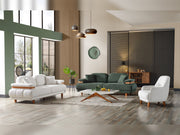 Neo Mustang 4-pieces (2 Sofa & 2 Chair) Livingroom in White - Brick - 200-ELIF-NEOM-A184-3311