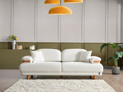Neo Mustang 4-pieces (2 Sofa & 2 Chair) Livingroom in White - Brick - 200-ELIF-NEOM-A184-3311