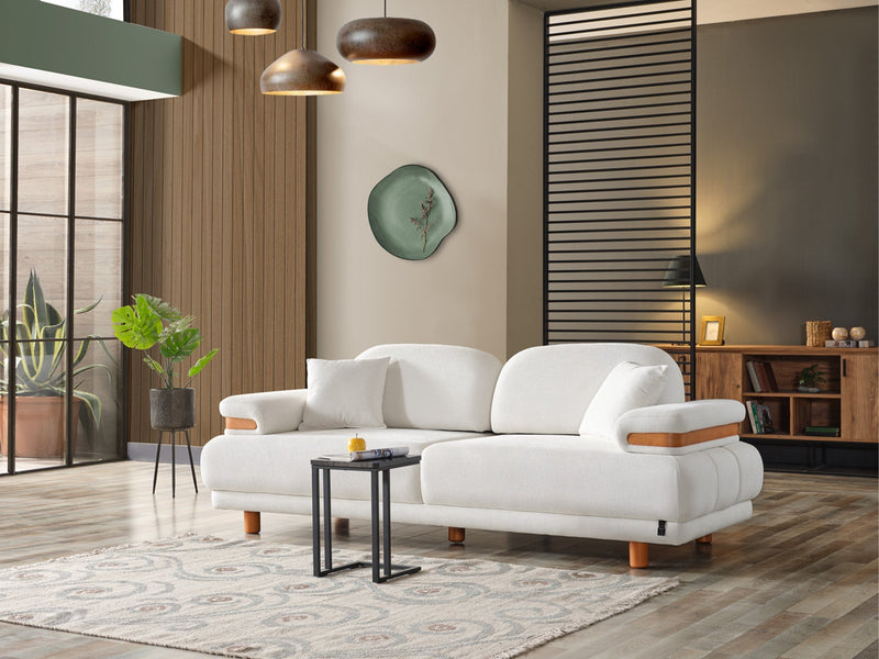 Neo Mustang 4-pieces (2 Sofa & 2 Chair) Livingroom in White - Brick - 200-ELIF-NEOM-A184-3311