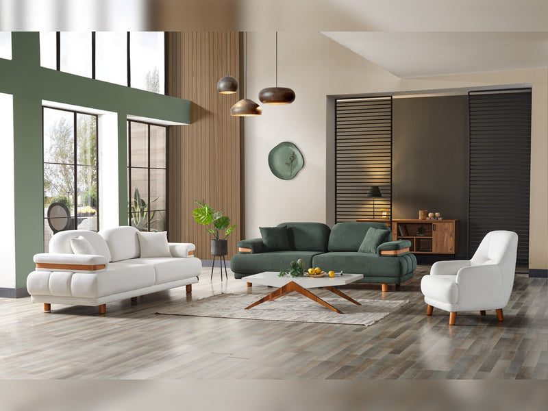 Neo Mustang Convertible Sofa in Cream - 200-ELIF-NEOM-A183-3