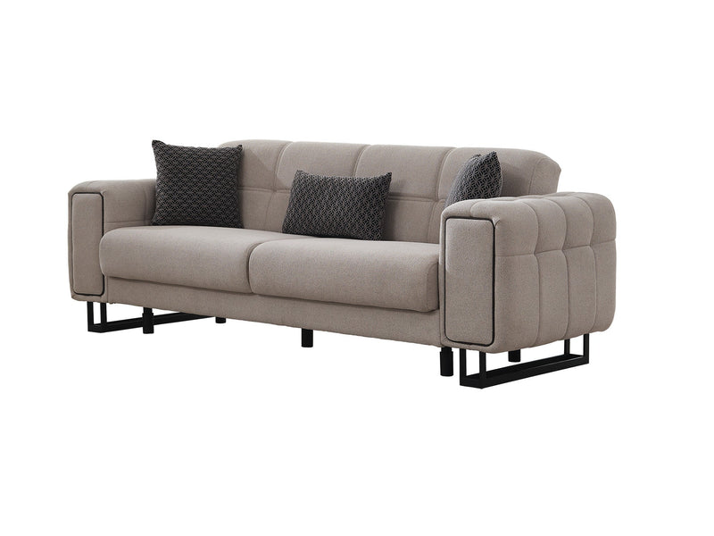 Nero 3-pieces (Sofa & Loveseat & Chair) Livingroom Set Light Grey in Light Grey - 101-NER-GIR02-321