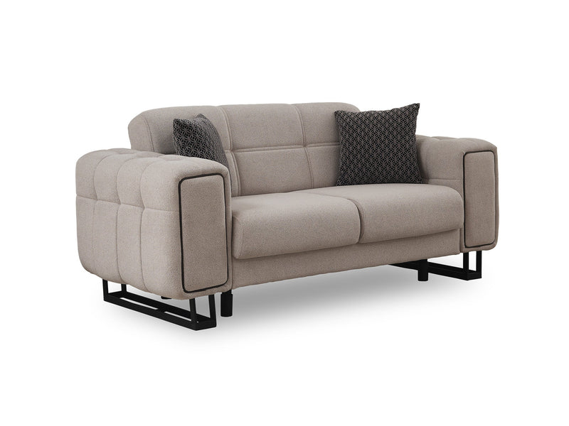 Nero Convertible Loveseat Light Grey in Light Grey - 101-NER-GIR02-2