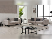 Nero Convertible Loveseat Light Grey in Light Grey - 101-NER-GIR02-2
