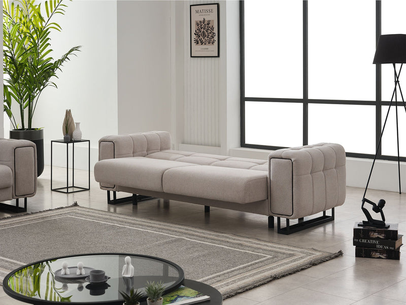 Nero Convertible Sofa Light Grey in Light Grey - 101-NER-GIR02-3
