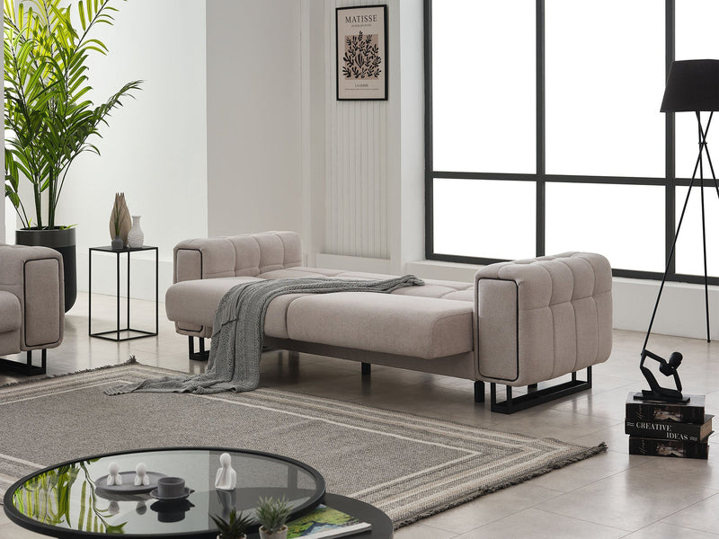 Nero Convertible Sofa Light Grey in Light Grey - 101-NER-GIR02-3