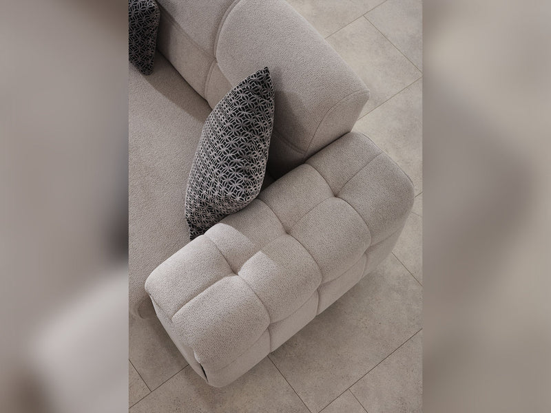 Nero Convertible Sofa Light Grey in Light Grey - 101-NER-GIR02-3