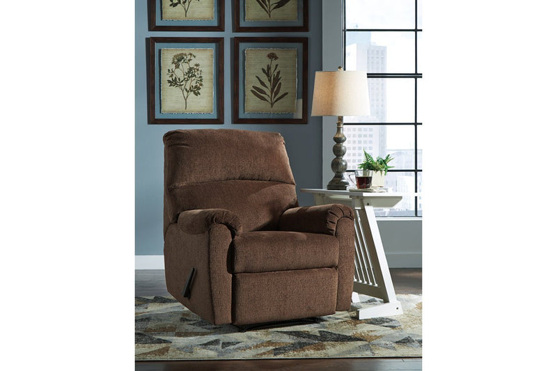 Nerviano Chocolate Recliner - DMV FurnitureRecliner