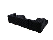 Neva Black Velvet Double Chaise Sectional - DMV FurnitureSectional