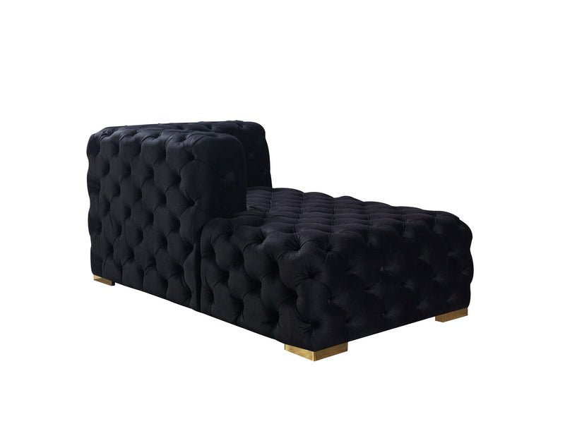 Neva Black Velvet Double Chaise Sectional - DMV FurnitureSectional