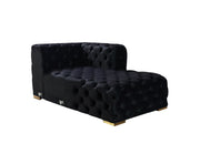 Neva Black Velvet Double Chaise Sectional - DMV FurnitureSectional