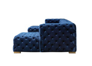 Neva Blue Velvet Double Chaise 138" Sectional [ETA: 8/23] - DMV FurnitureSectional