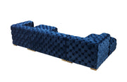 Neva Blue Velvet Double Chaise 138" Sectional [ETA: 8/23] - DMV FurnitureSectional