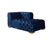Neva Blue Velvet Double Chaise 138" Sectional [ETA: 8/23] - DMV FurnitureSectional