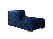 Neva Blue Velvet Double Chaise 138" Sectional [ETA: 8/23] - DMV FurnitureSectional