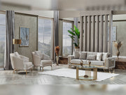 Neva Convertible Loveseat in Light Grey - 200-SER-NEV-VELVET938-2