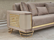 Neva Convertible Loveseat in Light Grey - 200-SER-NEV-VELVET938-2