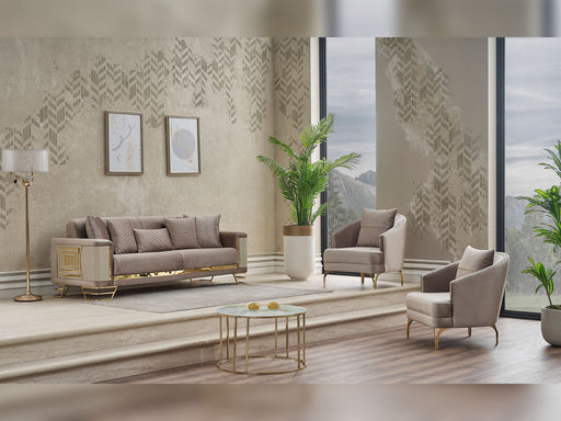 Neva Convertible Sofa in Beige - 200-SER-NEV-VELVET260-3