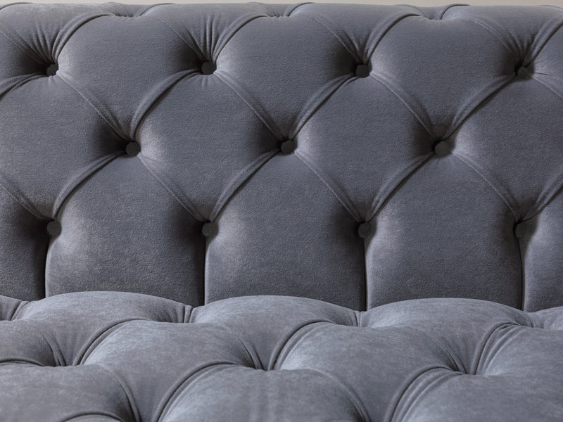 Neva Gray Velvet Double Chaise Sectional - DMV FurnitureSectional