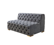 Neva Gray Velvet Double Chaise Sectional - DMV FurnitureSectional