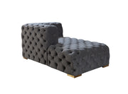 Neva Gray Velvet Double Chaise Sectional - DMV FurnitureSectional