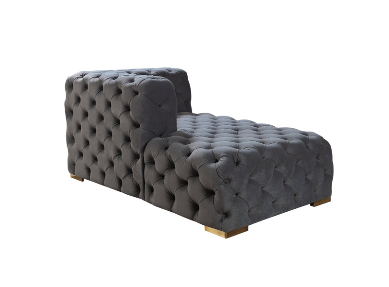 Neva Gray Velvet Double Chaise Sectional - DMV FurnitureSectional