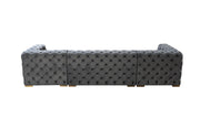 Neva Gray Velvet Double Chaise Sectional - DMV FurnitureSectional